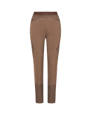 HI LAY OUT: Brown multi-seam, multi-panel pants