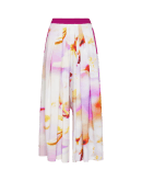 SHOWY: Pantaloni culottes in Sensitive® con stampa macro fiore