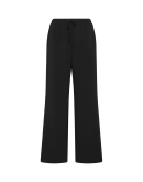 REBOUND: A-gender black pull-on pants with wide legs