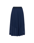COROLLA: Indigo blue skirt with print around hem