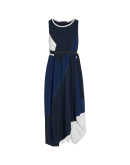 TEMPT: Sleeveless dress in blue, navy and white Sensitive®