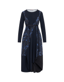 TEMPT: Langärmeliges Kleid aus einfarbigem und bedrucktem Sensitive®-Jersey