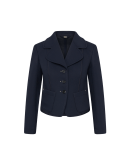 NOBILITY: Kastige Jacke aus Funktionstwill in Marineblau