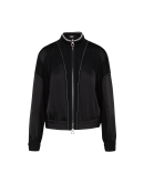 INNOVATION: Multi-panel jacket in black tech satin