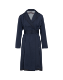 GUILE: Navy fitted and belted trench coat