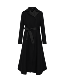 ANONYMITY: Black redingote-style overcoat