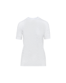 SOLACE: Ivory tech-stretch lace t-shirt