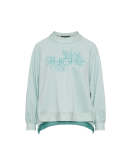 PRETEXT: Oversize sweatshirt in pale blue with front embroidery