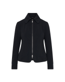 MAGICAL: Black cardigan jacket with soft turndown collar