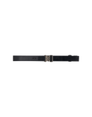 LUCKY: Clip buckle belt in black suede and textured leather