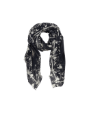 ACCOMPLISH: Modal cashmere scarf in stylised floral