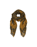 ACCOMPLISH: Semi-sheer modal cashmere scarf in stylised floral