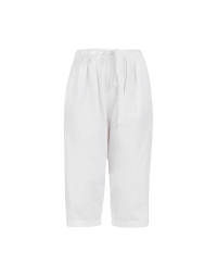 VIGOUR: Drawstring pant in white twill