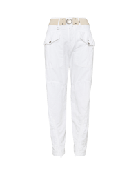 COURAGEOUS: Ivory military-cargo style pants