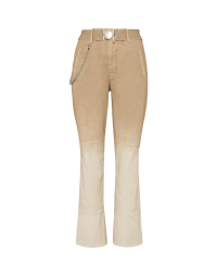 BLASE': Beige ombre shaded flat front chino style pants