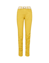 NEW FLICKER: Slim fit pants with ruched lower leg