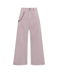 GIDDY: Wide leg pant in pale lilac cotton and linen corduroy