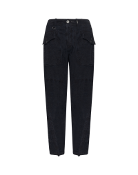 COURAGEOUS: Pantalone stile cargo in velluto a coste azzurro chiaro