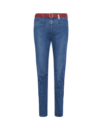 ABSCOND: Jeans blu con cuciture curve