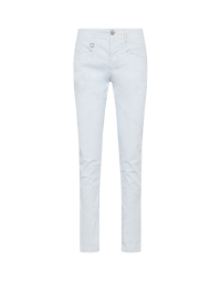 WISE UP: Slim leg pants in light blue cotton and linen