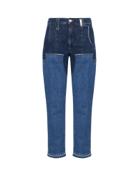 PREPPY: ‘Reconstructed’ jeans in two-tone denim