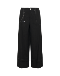 TO AND FRO: Pantaloni ampi in misto canapa nero