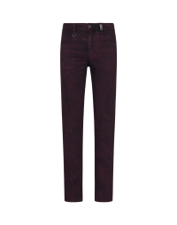 POSE: Jeans in denim con sovratintura viola