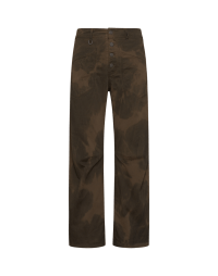 RANGER: Dark green curved leg pants with 