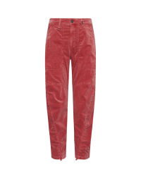 VENTURE: Cargo style pants in berry-red velour