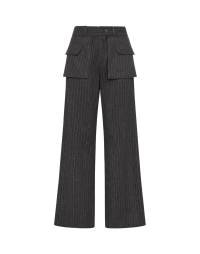 TACTICAL: Pinstripe pants with zip-on pockets