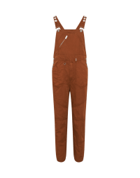 GOODBYE: Dungarees in brow cotton linen satin