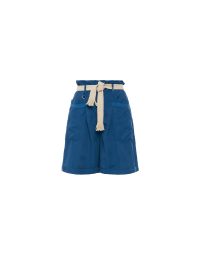 CAVORT: High waisted shorts with webbing tie belt