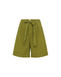 ALTOGETHER: Green high waisted bermuda with tie-belt
