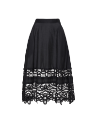 REPRISE: Black skirt with inset bands of lace