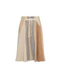ACQUANT: Wide skirt-pant in striped linen