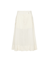 CHORUS: Ivory midi pleated A-line skirt