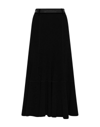 GREATNESS: Fit and flare skirt in black 