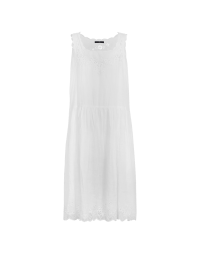 PERSUASION: Sleeveless ramie dress with embroidery