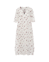PARAMOUR: Short sleeve dress in embroidered floral