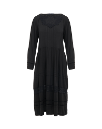 MUSE: Dropped waist dress in black rayon