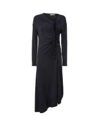 REVELATION: Long sleeve dress with draped bodice