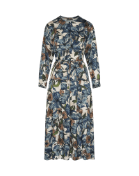 KINDNESS: Ivory full skirted dress with floral print