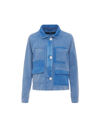 VENTURE: Work jacket in faded and shaded blue twill