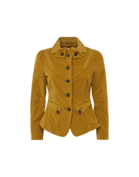 WINSOME: Fitted jacket in mustard stretch corduroy