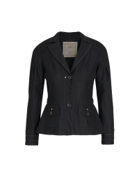 HIERACHY: Black short fitted jacket in stretch viscose