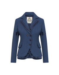 DALLIANCE: Fitted jacket with double collar and hem