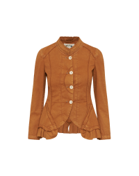 ATTRACT: Multi panel heritage style jacket in washed brown cotton