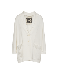 CERTAINTY: Unstructured blazer in ivory viscose jersey