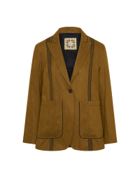 WONDER: Gold pinstripe tailored jacket