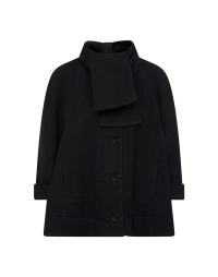 RHYTHM: Black short raglan sleeve coat with 